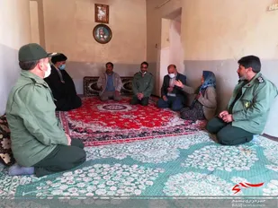 دیدار با خانواده شهید در روستای اورگان