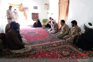 دیدار و سرکشی فرمانده قرارگاه شهید میرحسینی ۱۱۰ از خانواده شهید ایرندگانی درخاش