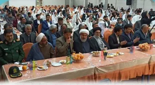جشن ازدواج ۱۸۳ زوج در ابرکوه با عنوان "همسفر عشق،هم مسیر بهشت"