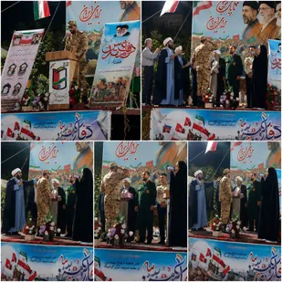 تجلیل از سربازان در میدان مرکزی کلاله