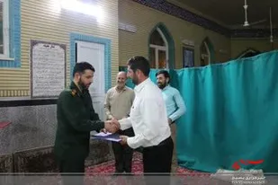 تکریم و معارفه فرمانده پایگاه بسیج امام حسین (ع)