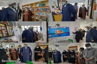 بازدید امام جمعه هیرمند از کتابخانه عمومی این شهرستان در هفته کتاب و کتابخوانی
