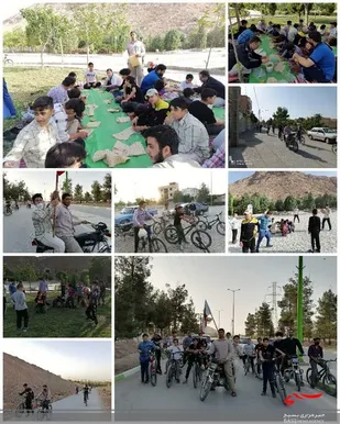 برگزاری اردوی دوچرخه سواری و ورزشی توسط رزمندگان گردان 122 امام حسین علیه السلام