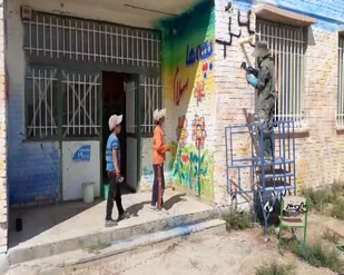 زیباسازی مدارس بیارجمند در آغاز سال تحصیلی