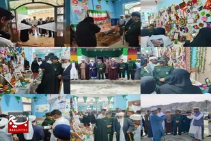 نمایشگاه دهه فجر در دبیرستان فاطمیه دهستان دهان بخش بنت افتتاح شد
