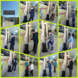ساخت دستگاه ضدعفونی کننده با کمترین هزینه در شهرستان کوهبنان&nbsp;