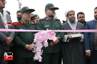 افتتاح آسفالت جاده های روستایی شهر ارسک با حضور رئیس بسیج مستضعفین کشور