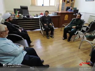 دیدار مسئولین سپاه ناحیه صحنه با رئیس دادگستری شهرستان