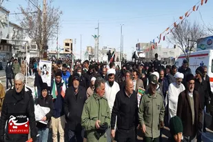 حضور حماسی مردم فامنین در راهپیمایی ۲۲ بهمن ماه