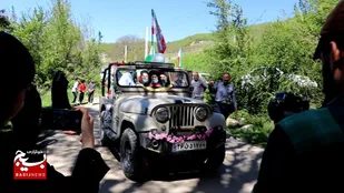 شور ایمان و ایثار در هزارجریب؛ بزرگداشت شهدای جنگ رمضان و پیوند زوج انقلابی در روستای الارز منطقه هزارجریب شهرستان بهشهر