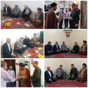 دیدار فرمانده ناحیه مقاومت بسیج شهرستان بروجرد با خانواده شهید ابوالفضل مقدسی و محمد یاسین شکیبی&zwnj;مهر