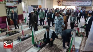 عطرافشانی و غبارروبی گلزار شهدای دیلم