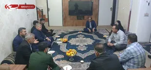 دیدار جانشین ناحیه مقاومت بسیج آغاجاری با خانواده شهید محمدرضا چرام