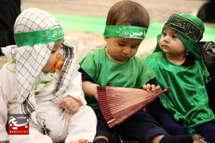 مراسم شیرخوارگان حسینی در حسینیه عاشقان ثارالله برگزار شد+تصاویر
