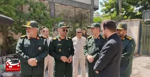 فرمانده سپاه شهداء آذربایجان غربی از مناطق زلزله&zwnj;زده خوی بازدید کرد