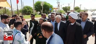 ادای احترام به شهدا و بازدید وزیر ورزش و جوانان از پروژه های حمیدیه