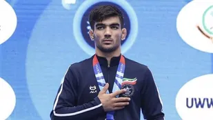 قهرمانی یکی دیگر از جوانان مستعد کشتی فرنگی شهرستان ایذه