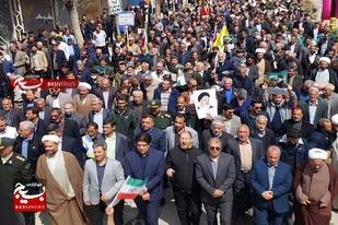 حمایت مردم بصیر شهرستان درگزین از مظلومین فلسطین