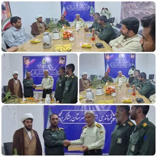 دیدار فرمانده سپاه بشاگرد با فرمانده و کارکنان انتظامی به مناسبت هفته نیروی انتظامی