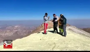 اعزام کوهنوردان بسیجی به قله تفتان