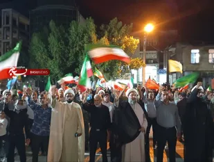 اجتماع شبانه ودشمن شکن ؛ مردم مؤمن و انقلابی شهرستان حاجی&zwnj;آباد