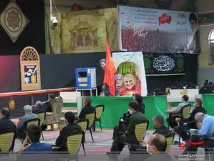 مراسم سوگواری روز ششم ماه محرم حسینیه ثارالله خمینی شهر