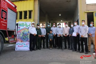 از کارکنان آتش نشانی خلیل آباد تجلیل شد