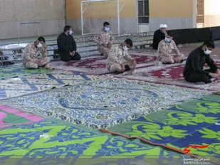 برگزاری مراسم روز هشتم محرم در ناحیه بسیج فاروج