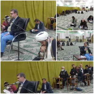 قرائت حدیث شریف کسا در مصلی حرم جعفر بن موسی الکاظم (ع)