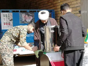 برپایی ایستگاه صلواتی در روستای شهید پرور کلاته ملا غلامحسین