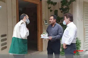 دیدار خادمیاران رضوی و فرمانده پایگاه احد با خانواده های شهید عملیات بیت المقدس
