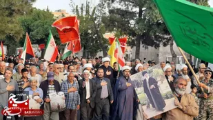 مراسم گرامیداشت شهدای راه قدس و حمایت از نیروهای مسلح در قوچان به روایت تصویر