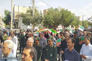 راهپیمایی مردم ولایت مدار فامنین در محکومیت آشوبگران