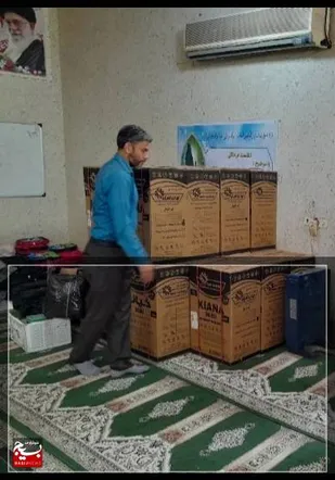 توزیع ٣۵ دستگاه آبگرمکن و تصفیه آب میان خانوارهای مددجو حمیدیه