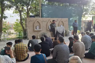 تجدید پیمان بسیجیان ملایری با آرمان&zwnj;های شهدا در مزار شهید پاک&zwnj;پور