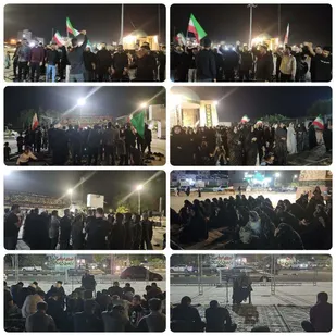مردم جاسک همچنان در سنگر خیابان؛ پرچم یاحسین(ع) هم برافراشته شد
