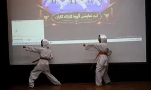 اقتدار دختران ورزشکار در همایش «دُرسا؛ دختران رزمی سرخ انقلاب» در بندرعباس