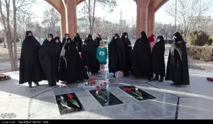 غبار روبی مزار شهدای گمنام شهرستان کبودراهنگ (شهدای والفجر ۸)