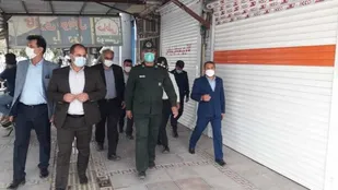 همکاری سپاه  در نظارت بر اصناف و کنترل ترددها جهت رعایت محدودیت های کرونایی