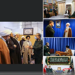 دیدار سردار سلیمانی با مراجع عظام تقلید در قم