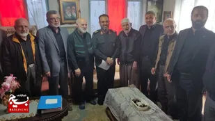 دیدار فرمانده سپاه قدس گیلان با ۲ رزمنده دفاع مقدس