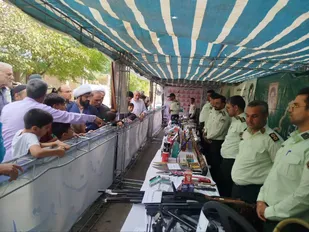 نمایشگاه دستاوردها و کشفیات پلیس داورزن برپا شد