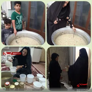 پخت و توزیع سوپ بین بیماران و نیازمندان آران و بیدگل توسط جهادگران بسیجی  پایگاه ریحانه حوزه حضرت زهرا(س)