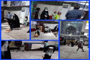 مسجد الزهراء شهر کهن آباد غبار روبی شد