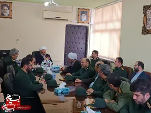 دیدار نوروزی مسئولین  اقشار بسیج با مسئول دفتر نمایندگی ولی فقیه در سپاه قدس گیلان