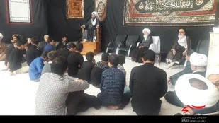 دیدار بسیجیان روستای نظام&zwnj;آباد با آیت&zwnj;الله نوری&zwnj; همدانی