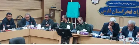 نشست هیات اندیشه ورز سازمان بسیج مهندسین عمران و معماری با حضور سردار بوعلی فرمانده سپاه فجر فارس