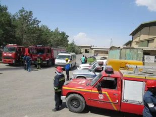 برگزاری رزمایش پدافندغیرعامل در شرکت سیمان شاهرود