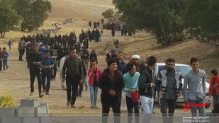 پیاده روی و مراسم دعا در لردگان