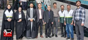 برپایی میز خدمت بسیج جامعه پزشکی تویسرکان در مصلی نماز جمعه